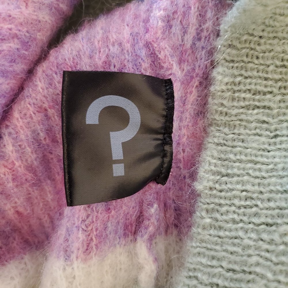 Veda X UO Urban Outfitters Anthro Womens Purple Sage Stripe Mockneck Sweater - Picture 13 of 14